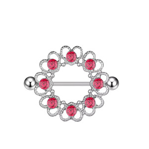 2024 elegantes diferentes estilos estrella en forma de corazón anillos de pezón de acero inoxidable joyería de perforación corporal para mujer - Product Image 3