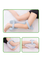 Oreiller orthopédique en mousse à mémoire de forme pour dormeurs latéraux - Oreiller de soutien des jambes avec sangle pour soulager la sciatique, les douleurs aux hanches et au dos