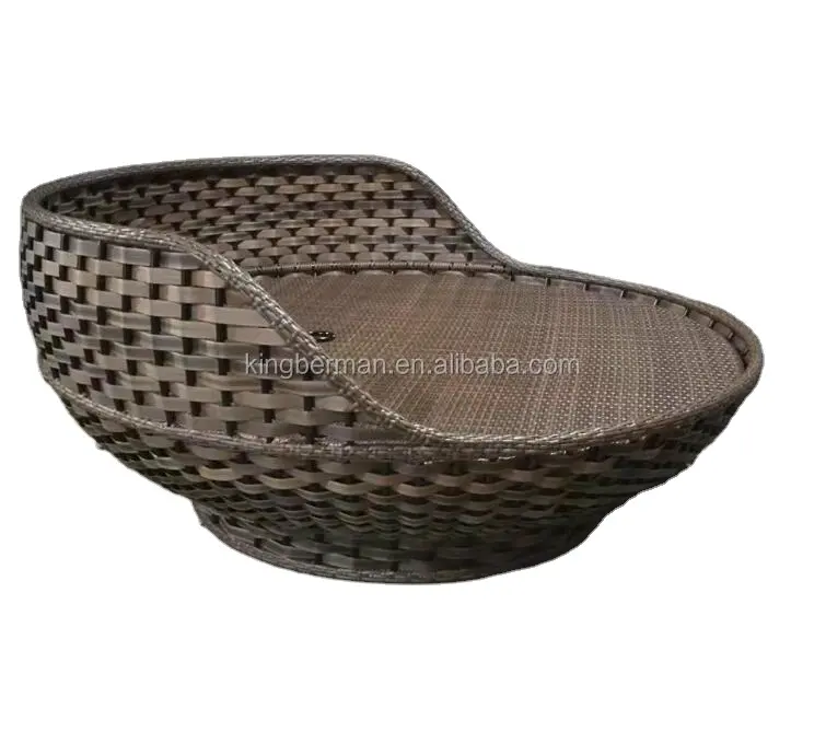 Top Quality Garden Furniture Outdoor Rattan Round Daybed Hanging Bed Outdoor Swing Sets