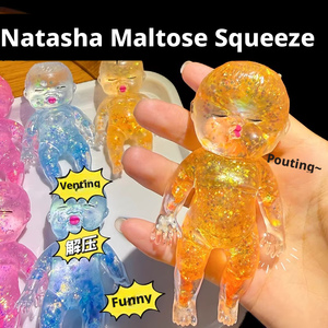 Jouet Squishy Transparent Scintillant en TPR Extensible Anti-Stress Natasha Baby Maltose <span class=keywords><strong>pour</strong></span> l'Anxiété - Product Image 5