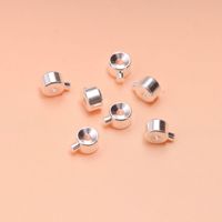 Fermoir de positionnement en perles rondes en argent sterling 925 plaqué électrolytiquement pour bracelet DIY, fixation de fil, boucle, accessoires de bijoux