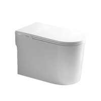 Toilette intelligente entièrement automatique, petite, pour appartement, avec fonction de lavage à la mousse, protection électrique, fixation murale, télécommande, séchage des fesses