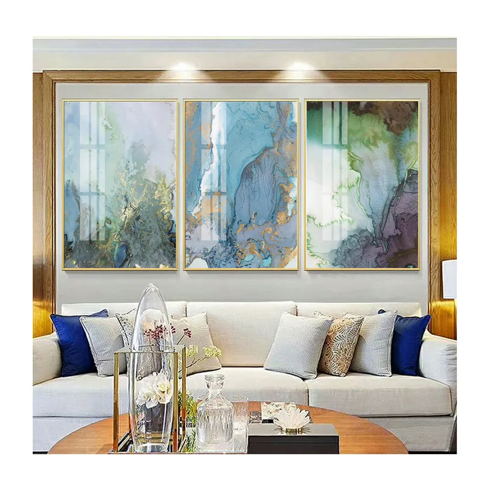 50x70cm all'ingrosso casa Hotel astratto decorativo cristallo porcellana Wall Art pittura su vetro