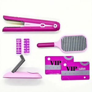 Kit de jouets de salon de coiffure pour filles 6 pièces lisseur en plastique et jouets de simulation de <span class=keywords><strong>styliste</strong></span> pour enfants et tout-petits - Product Image 4