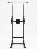 Torre de Ejercicios Multifuncional con Barra de Dominadas y Estación de Dips de Altura Ajustable, Ideal para Entrenamiento de Fuerza y Calistenia en Casa