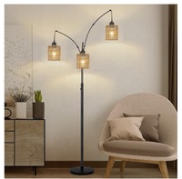 Abat-jour en rotin pendentif applique abat-jour ventilateur de plafond lumière couvre cylindre tissé abat-jour pour suspension lampadaires
