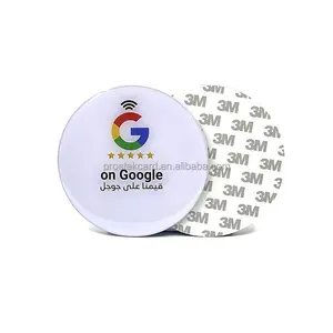 Customized Logo Printing 30mm Nfc Tag213 Nfc Social Media Phone Tags Google Review Epoxy Nfc Sticker