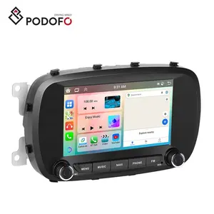 Podofo 7'' Car Radio 2+64GB Android 13 For Fiat 500X 2014-2020 CarPlay Android Auto GPS WiFi IPS Screen FM RDS Wholesale Factory