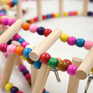 Bird Toys Wooden Climbing <b>Ladder</b> For Parrot Durable All Seasons Round Shape - Product Image 1