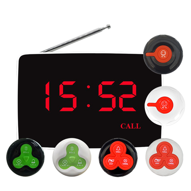 Pagers Restaurant Wireless Wrist Watch Pager Call Button Buzzer Watch Beeper Service Receiver Waiter Calling System