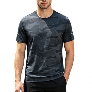 T-shirt en polyester pour homme, décontracté, col rond, manches courtes, léger, respirant, tissu doux, coupe régulière, moderne - Product Image 1