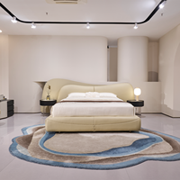 Haut de gamme italien minimaliste luxe Villa chambre lit doux moderne luxe Original mode épais qualité cuir meubles de maison
