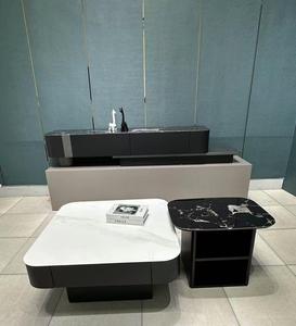 Set Moderno di Tavolino da Caffè e Mobile TV in Legno, Combinazione Ecologica per Soggiorno con Tavolino Laterale e Spazio di Archiviazione - Product Image 2