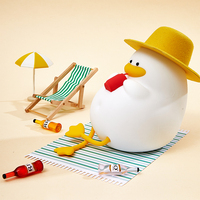 Lampe de chevet intelligente à commande vocale Happy Duck, veilleuse avec protection des yeux pour l'alimentation des bébés, lampe d'ambiance en silicone