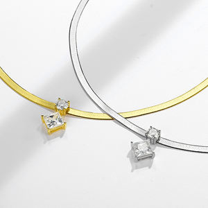 พร้อมส่ง จี้หินซิลิโคนทรงกลมเหลี่ยมขนาด 6.5 มม. สร้อยคอเครื่องประดับมอสซาไนต์ - Product Image 4