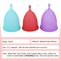 Copas Menstruales Reutilizables ECOAMOR para Higiene Femenina, Copas Menstruales Ecológicas de Silicona de Grado Médico, Logotipo Personalizable, Convenientes MC26