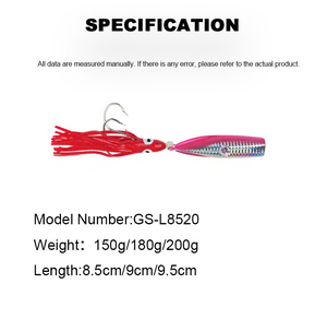 Guosong Squid Luminous Carbon Steel Bucktail Fishing Squid Skirt <strong>Madai</strong> <strong>JIg</strong> Lure <strong>Jigs</strong> - Product Image 3