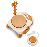 Machine à poterie électrique pour enfants, ensemble d'outils en plastique pour argile, pour les enfants de 4 à 6 ans, jouet DIY