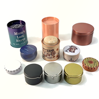 Boîte en fer blanc cylindrique ronde multi-tailles personnalisable avec couvercle pour bougies parfumées et emballages décoratifs