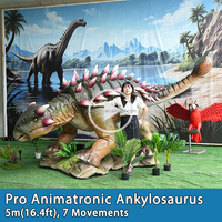 LONGTU Modèle de dinosaure mécanique animatronique réaliste grandeur nature de 16 pieds pour parc d'attractions, 220/110V