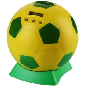 Salvadanaio in plastica digitale a forma di calcio,