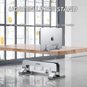 UGREEN LP258 Adjustable Desktop <b>Stand</b> Metal Holder <b>for</b> PC Phone & MacBook Pro/Air Vertical Table Dock <b>for</b> Desk Use - Product Image 2