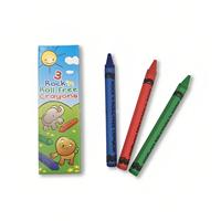 Lot de 3 Crayons Hexagonaux Anti-Roulement 3 Couleurs, Crayons de Cire Faciles à Tenir, Non Toxiques, pour Dessin d'Enfants et Tout-Petits, Personnalisation OEM