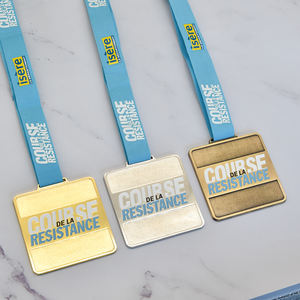 بيع بالجملة تصميم مخصص شعارك الخاص 2D 3D سبائك الزنك الذهب الفضة النحاس ميدالية ميدالية رياضية معدنية - Product Image 5