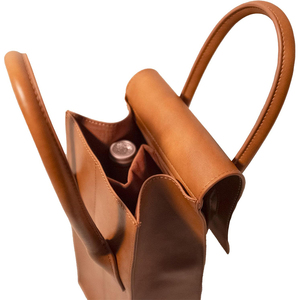 Tùy Chỉnh Bán Buôn Sang Trọng PU Da Mềm Da Lộn Nội Thất Rượu Whiskey Chai Tote Tàu Sân Bay Túi Cao Cấp 2 Chai Rượu Vang Tàu Sân Bay - Product Image 4