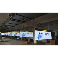 Centre commercial plafond suspendu double face publicité guidage panneau acrylique LED boîte à lumière