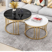 Table basse ronde de style minimaliste pour salon, rétractable, de luxe léger, moderne, pour la maison, modèle tendance des influenceurs