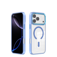 Coque de téléphone antichoc en TPU transparent de haute qualité avec cadre métallique pour appareil photo et aimant puissant N52 pour iPhone 18 Pro Max 17 Pro 16 15