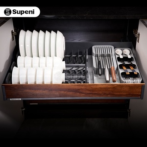 Cesta extraíble para gabinete <span class=keywords><strong>de</strong></span> cocina Supnei con cierre suave y estante para <span class=keywords><strong>platos</strong></span> - Product Image 1
