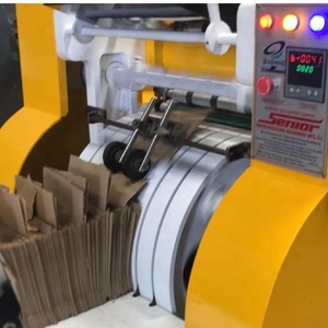 Fond en V automatique à grande vitesse pour la fabrication de sacs en papier à fond pointu Sac à provisions enduit de papier artisanal Nouveau roulement de moteur PLC - Product Image 2