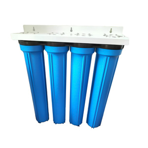 Sistema de Filtración de <span class=keywords><strong>Agua</strong></span> Doméstico Big Blue de 20 Pulgadas, Carcasa de Filtro Jumbo de 4 Etapas con Cubierta de Acero Inoxidable, Purificador de <span class=keywords><strong>Agua</strong></span> de 4 Etapas - Product Image 4