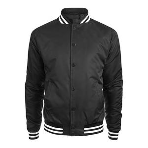 Veste bomber réversible en satin noir écologique personnalisée pour hommes et femmes, style universitaire, baseball, école, collège, PIHA SPORTS - Product Image 1
