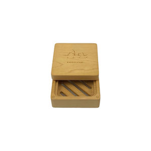 Boîte à bijoux rectangulaire de luxe en MDF brun recyclable, faite à la main, 50 ml, vernie, avec option de gravure laser, marque DSR-008 - Product Image 2