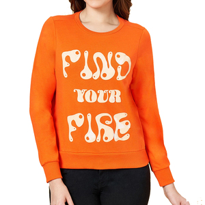 Invierno Casual Wear Custom Logo Color sólido O-cuello Pullover Oversized Ladies Sudadera Mujer - Product Image 3