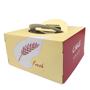 Hand held muffin box cupcake pastry acetate cake baking box for transparent window tray