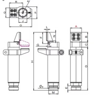 GFR20-95EG Robot Pneumatic Finger Cylinder Gripper GFR20 Mini Micro-small Single-action Toggle Cylinder Fixture 0.1kg Buatan China