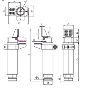 GFR20-95EG Robot Pneumatic Finger Cylinder Gripper GFR20 Mini Micro-<b>small</b> Single-action Toggle Finger Cylinder Fixture - Product Image 3