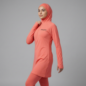 Traje de Baño Islámico Modesto para Mujer, Burkini de Manga Larga con Leggings, Apto para Deportes Acuáticos, Traje Islámico para Deportes Acuáticos y Fitness - Product Image 1