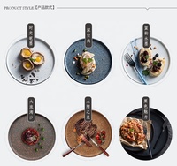 MG Assiettes à steak rondes en céramique vert foncé à pois jaunes, style rétro japonais, nouvelle mode, vente chaude, qualité supérieure, pour les fêtes