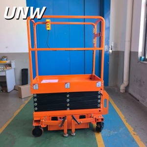 Plateforme de travail aérienne <span class=keywords><strong>mobile</strong></span> mini-hydraulique à ciseaux manuelle 300 kg 3 m 3,9 m 4,8 m pour l'entretien des entrepôts - Product Image 1