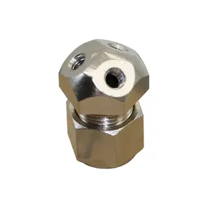 3/8 Inch Slip Lock Connector with 3 Nozzle Seat Misting Nozzle Holder 9.52mm Hose Leak Proof Quick Connecting Coupling