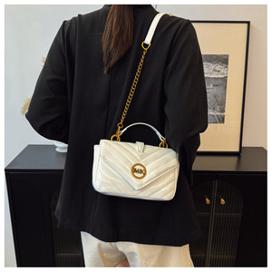 2025 xu hướng thời trang mới của phụ nữ chuỗi túi xách đa năng da Vai Túi mô hình hình học Thư Đầu lớp Túi Messenger - Product Image 5