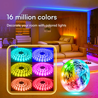 Kit d'éclairage LED RGB 5V Boost 24V pour bande Ambilight, cordons lumineux en cuivre avec télécommande Daybetter APP, IP44 pour chambre et salon