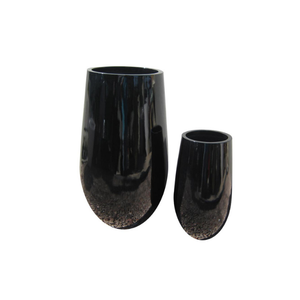 Pots à plantes en fibre de verre noire pour plantes d'intérieur et d'extérieur, décoration de jardin moderne, légers, durables, bon prix - Product Image 1