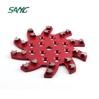 Meule diamantée étoilée de 10 pouces avec 20 segments en forme de flèche pour ponceuse MK EDCO Diamatic Blastrac