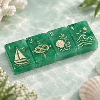 Tuiles de Mahjong en Résine Vert Jade Multi-Tons OEM ODM – Échantillon Disponible – Fabrication Personnalisée en Usine